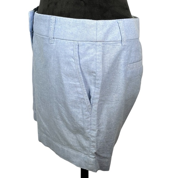 J. Crew Blue Cotton Shorts Poplin Preppy Classic Summer Shorts Womens Size 4 - Picture 6 of 14